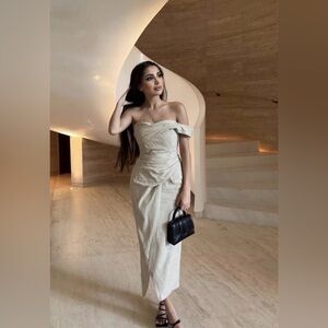 NWOT Zara Asymmetrical Slip Midi Dress